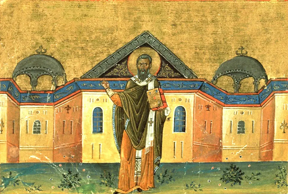 São Gregório de Nissa, obra de autor desconhecido (Menológio de Basílio II)