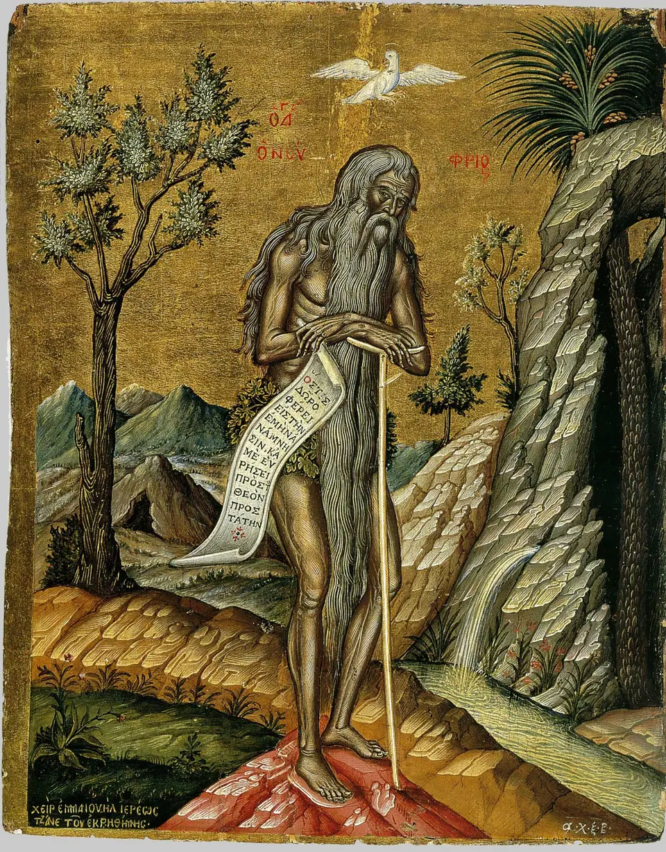 Santo Onofre, eremita, obra de Emmanuel Tzanes