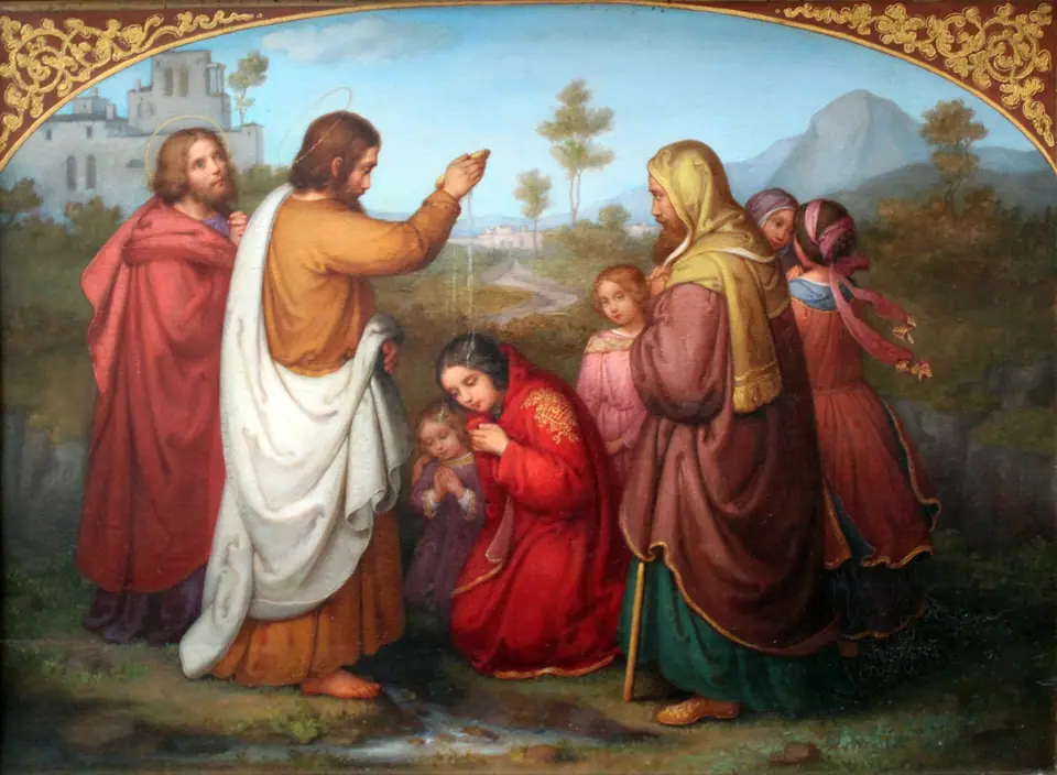 O batismo de Santa Lídia, obra de Marie Ellenrieder