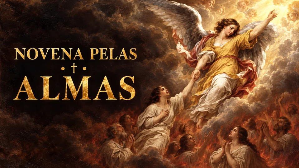 Capa da novena de almas do purgatório (finados)