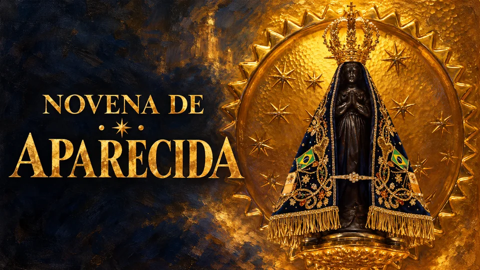 Capa da novena de nossa senhora aparecida