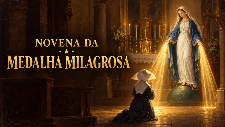 Capa da novena de nossa senhora das graças (medalha milagrosa)